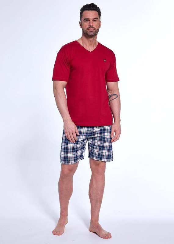 326/180 Norwegen Cornette Herrenpyjama, Burgunderrot