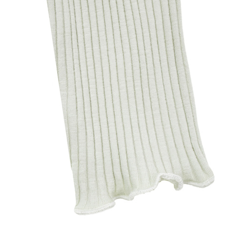 141525 Gerippte Leggings für Mädchen von Nicol – Baumwolle mit Elastan, Rüschen, Oliv