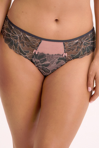 GFP 1318 Priya Brazilian Gaia Damenhöschen – graphitrosa, Spitze und sinnlich