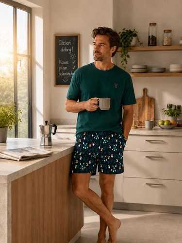 Herren-Pyjama Cornette 326/345 Gentleman 100% Baumwolle Kurze Hose