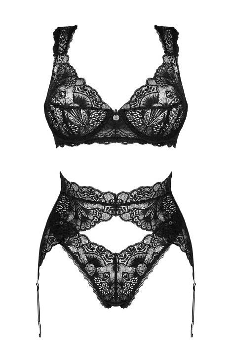 Donna Dream Komplet 3-częściowy Obsessive - czarny