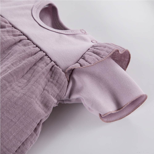 Botanic Eevi Kurzarm-Bodykleid – Heidekraut