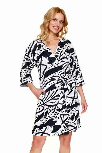 7311 Doctor Nap La Palma Damenbademantel – Viskose, modischer Druck