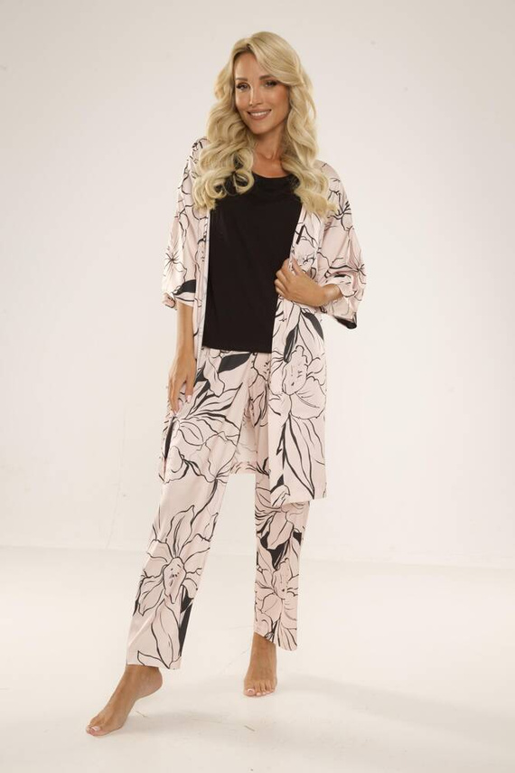 722 Lurdes Damen Schlafanzug De Lafense - beige