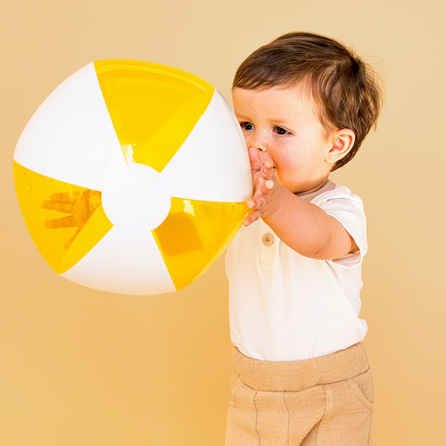 Elefanten-Polo-Body mit kurzen Ärmeln Eevi – ecru