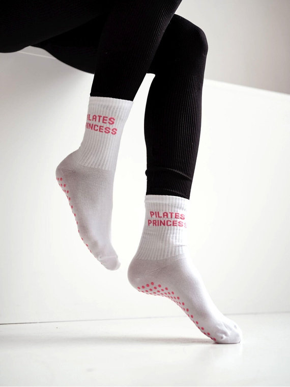 Pilates Socken Princess 1658-001 ABS Milena rutschfest Baumwolle white 1