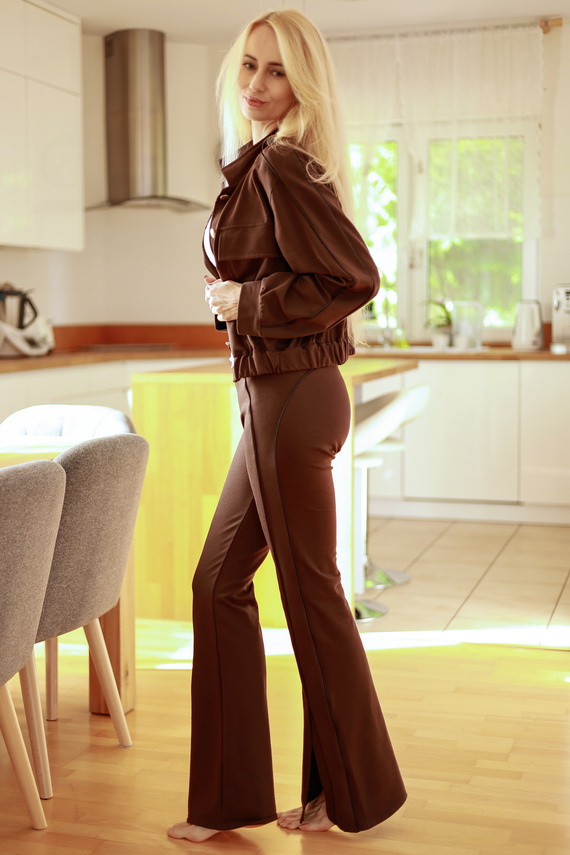 Barbie Mirale Set – Damen Baumwollset mit Jacke und Schlaghose