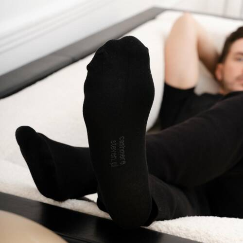 art.083 Kaschmir Herrensocken mit Kaschmir Steven - 004 schwarz