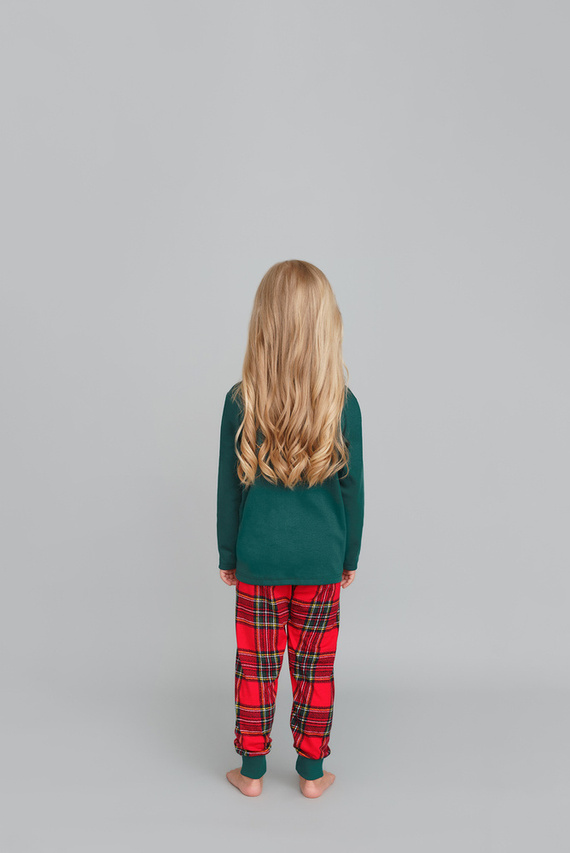 Santa Pyjamas Mädchen Italienische Mode- grün 