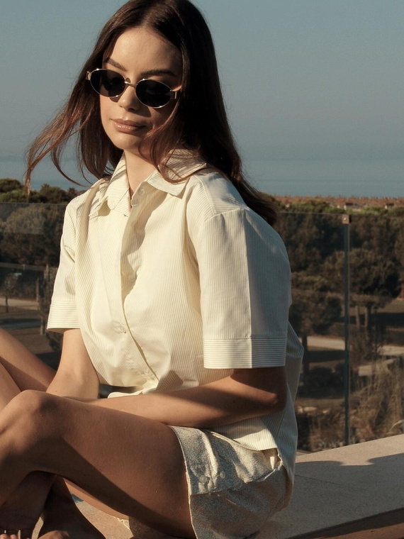 Damenpyjama Sensis Ophelia limette – Sommer Set, 100% Baumwolle