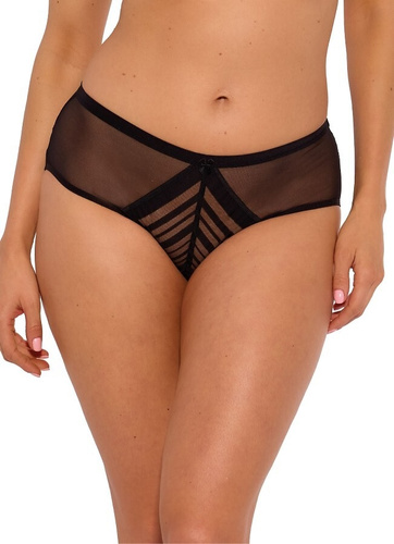 Gaia Alicia GFB 1397 Schwarze nahtlose brasilianische Slips aus Tüll mit Laserfinish