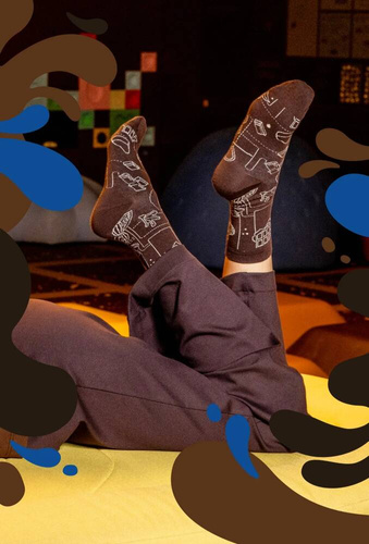 U04.WED Wedel Unisex Gatta Socken – dunkle Schokolade 04/12E