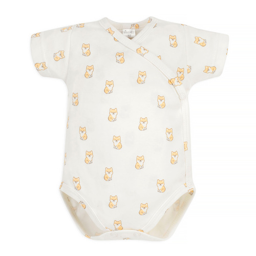 Lovely Day Envelope Body mit kurzen Ärmeln Pinocchio – ecrufarbene Hunde