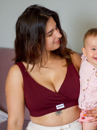 Milk&Love Mombri Klasyk wasserdichter Still-BH claret