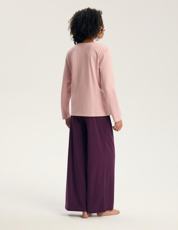 Damen-Pyjama Henderson 45443 Galla Rosa 100% Baumwolle Langarm
