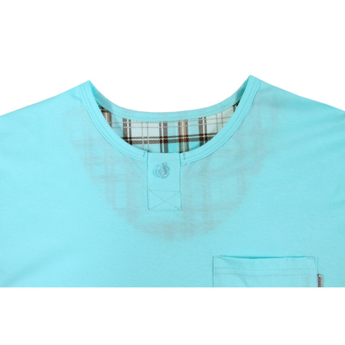 2576/17 Herren-Pyjama, kurze Ärmel, kurze Hose Sesto Senso türkis