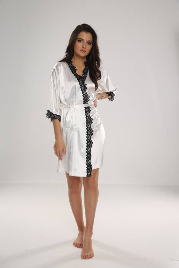 929 Kleoree Damenbademantel De Lafense - Perle