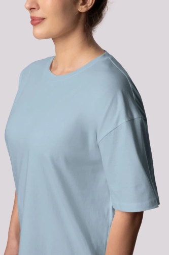 Bliss Kurzarm-Mona-Damenpyjama in Hellblau