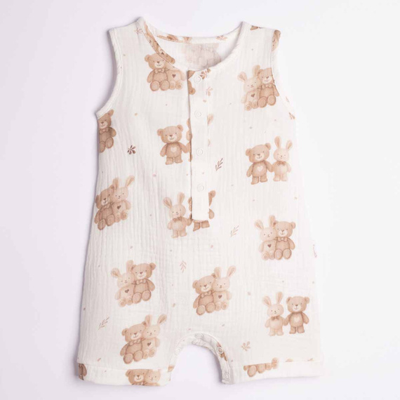 Nicol 224230 Musselin Baby-Strampler 100% Baumwolle für den Sommer