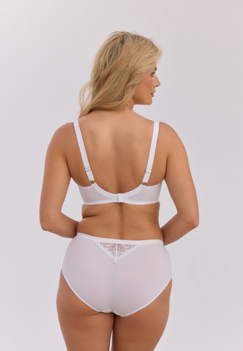 Soft-BH Gaia Kiara BS051 weiß – stabiler bestickter BH für größere Brust