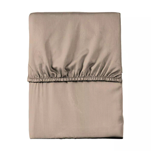 Mikrosatin Spannbettlaken Poly Detexpol glatt mit Gummizug taupe