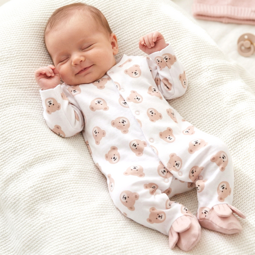 ABN-5356 Sweet Bears Nini Babyclown | Bio-Baumwolle, Druckknopfverschluss