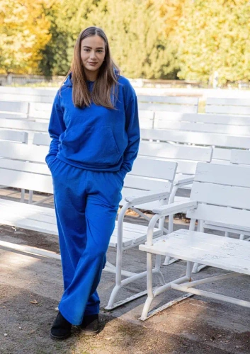 DK-K-B8 Dkaren Damen-Trainingsanzug-Set – blau