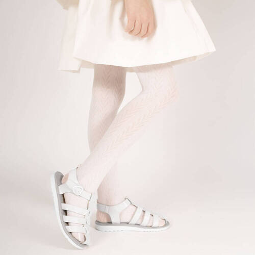 141805 W3 Nicol Jacquard-Strumpfhose – Creme