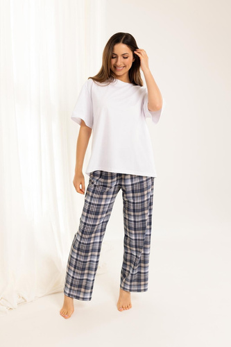 Regina Damen-Pyjama 725/25 Beige – Baumwolle, kurze Ärmel, bequem und stilvoll