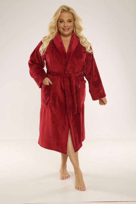 628 Abigail Long Forex Damen Bademantel - kastanienbraun