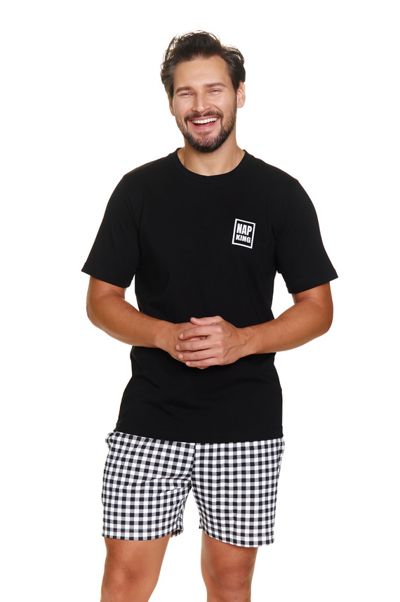 7214 Doctor Nap Herren-Pyjama – schwarz