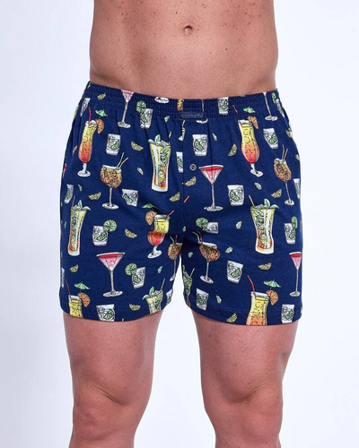 001/168, 011/168 Klassische Cornette Herren-Boxershorts, Marineblau