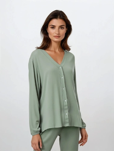 Pure Harmony Momenti Per Me mintgrüner Pyjama mit Reißverschluss