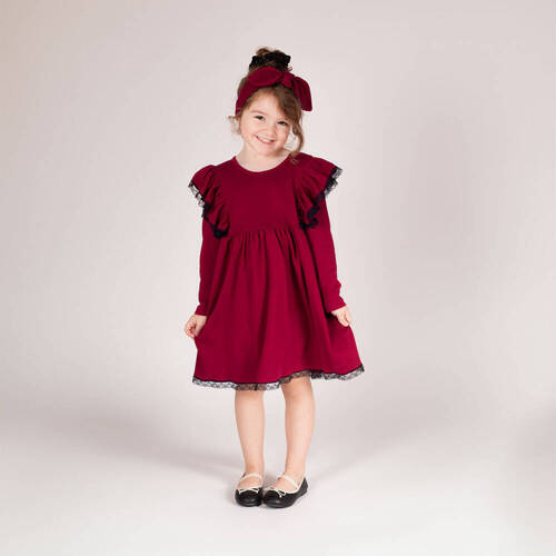 163178 Kleid für Mädchen „Magic of Christmas“ Nicol – Burgund
