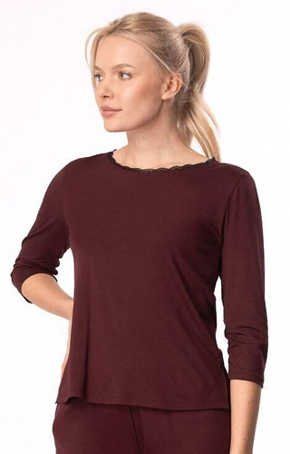 Margot 3/4 Mix&Match Mefemi Pyjama-T-Shirt – Burgund