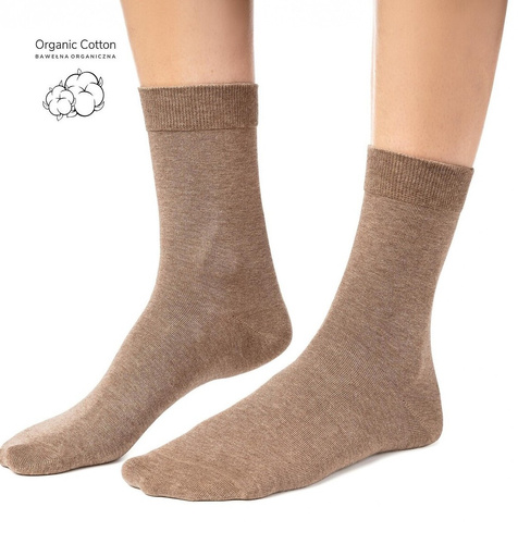 Steven art.211 nahtlose Damen-Socken aus Bio-Baumwolle, uni - 005 Beige