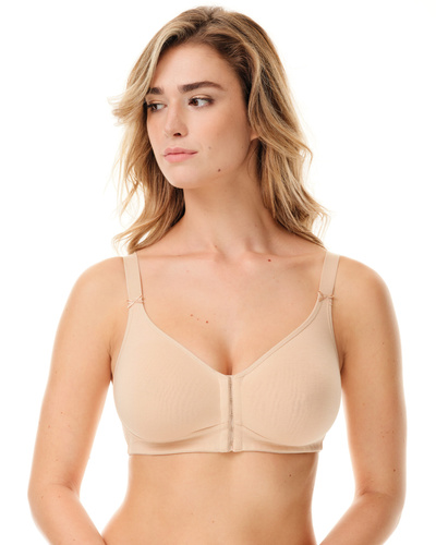 2436 – weicher Baumwoll-BH ohne Bügel, natürlicher Komfort, Spiman-Beige