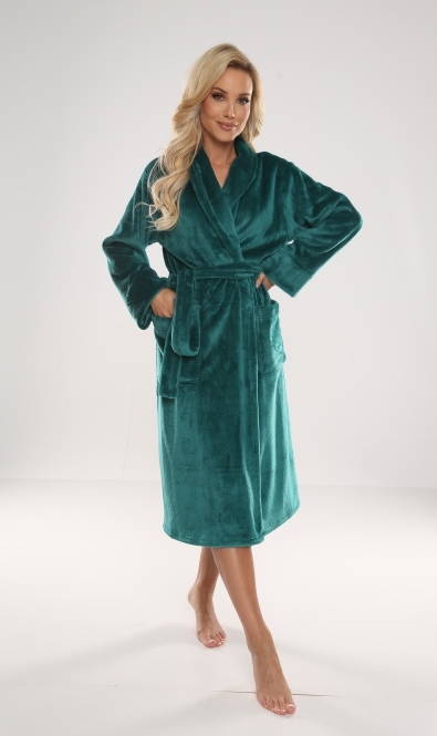 628 Abigail Long Forex Damen Bademantel - grün