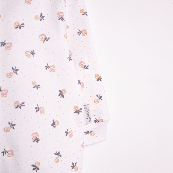 220031 Baby Strampler Nicol 100% Baumwolle Blumen mit Füßchen