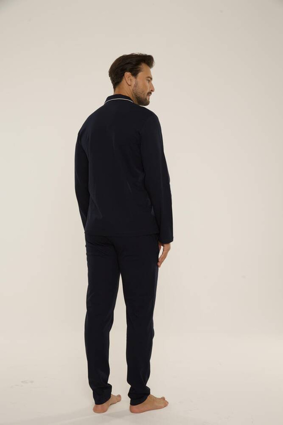 729 Norberto Herren Schlafanzug De Lafense - navy blau