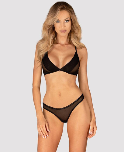 Latinesa Set Biustonosz+ stringi Obsessive- czarny