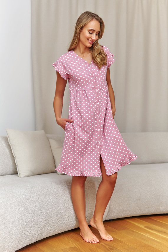 Doctor Nap 7455 Stillnachthemd 100% Baumwolle