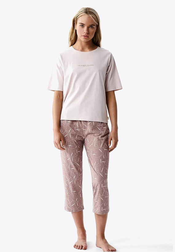 Atlantic NLP-509 Damen Schlafanzug 100% Baumwolle 3/4