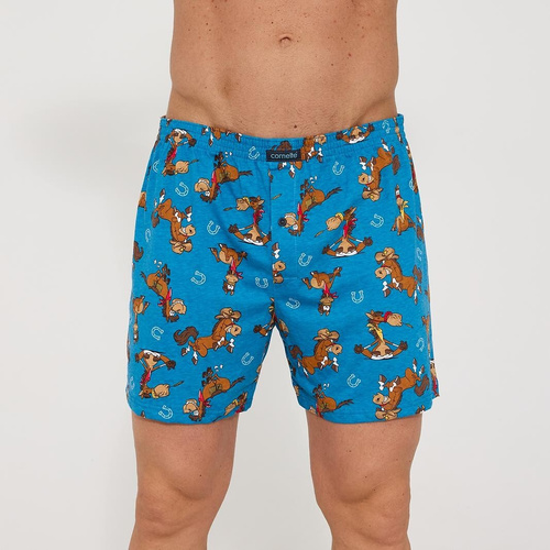 Herren Boxershorts Cornette Classic 011/191 Horses– lockere Baumwoll Boxershorts