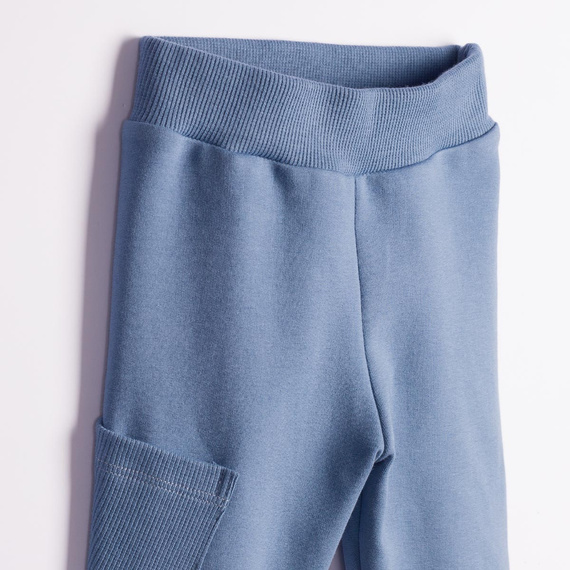 228276 Nicol FARMA Jungen Jogginghose blau mit Tasche aus Baumwolle