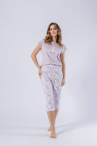 1543 Fabiana Leveza Damenpyjama Flieder