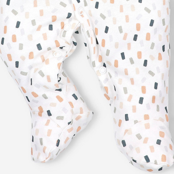 ABN-5326 Nini Strampler aus Bio-Baumwolle, Creme