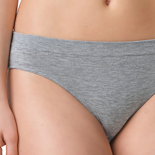 Spiman LIGHT Melange Midi-Slip aus Bambus, niedriger Bund, atmungsaktiv und weich
