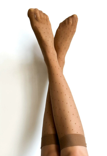 Puntini Veneziana Visone Kniestrümpfe – zart, mit nicht drückendem Bündchen | Komfort und Eleganz