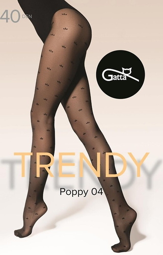 Poppy Modell 04 Gatta Trendige Damenstrumpfhose 40 den mit zartem Muster